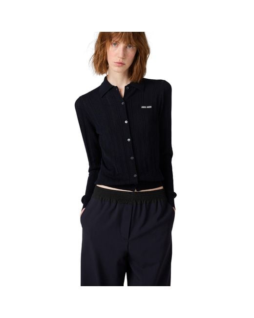 Miu Miu Blue Wool Pants