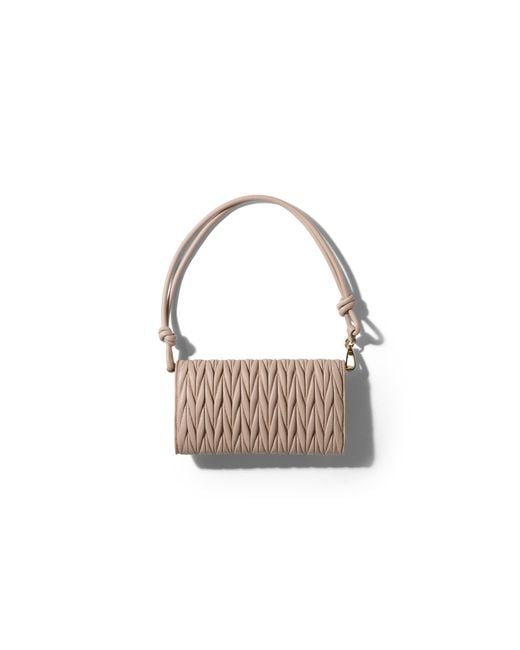 Miu Miu White Matelassé Nappa Leather Wallet