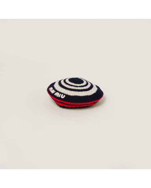Miu Miu Red Crochet Hat