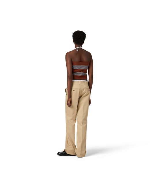 Miu Miu Brown Striped Jersey Top