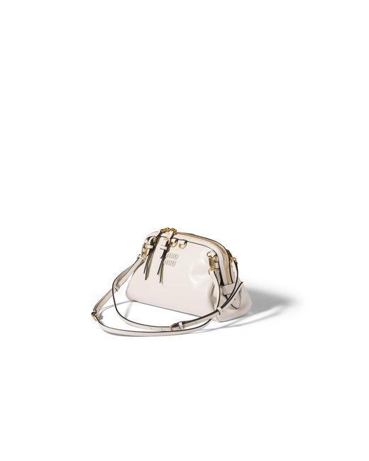 Miu Miu Metallic Caprice Leather Clutch