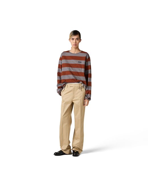 Miu Miu Red Striped Jersey T-Shirt
