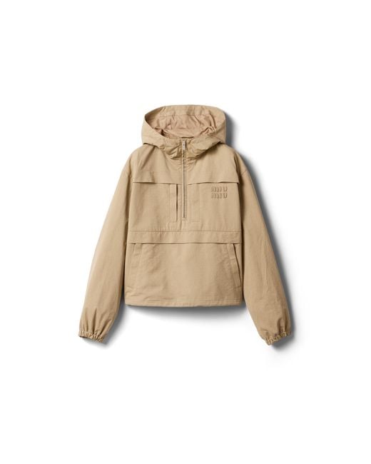 Miu Miu Natural Ripstop Blouson Jacket