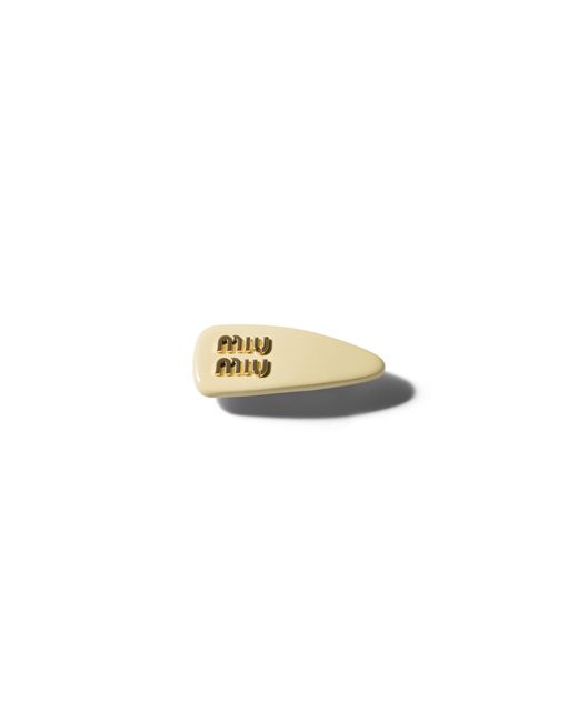 Miu Miu Metallic Patent Leather Hair Clip