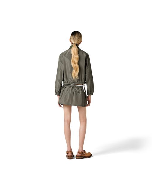 Miu Miu Green Technical Fabric Miniskirt
