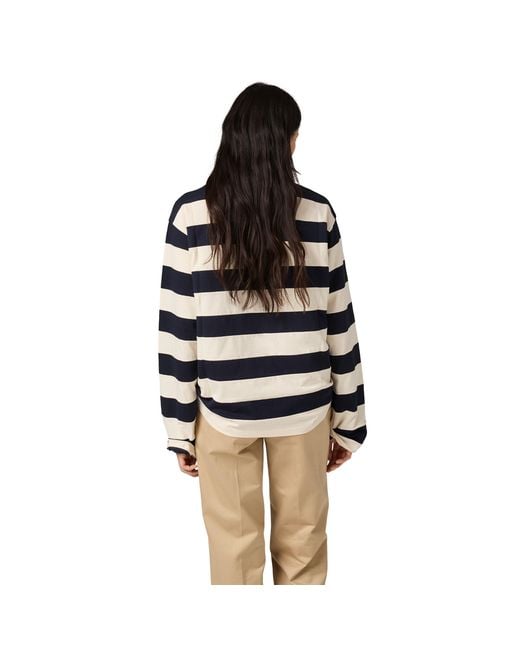 Miu Miu Blue Striped Jersey T-Shirt