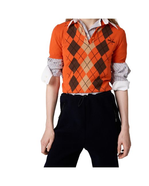 Miu Miu Blue Cotton Fleece Pants