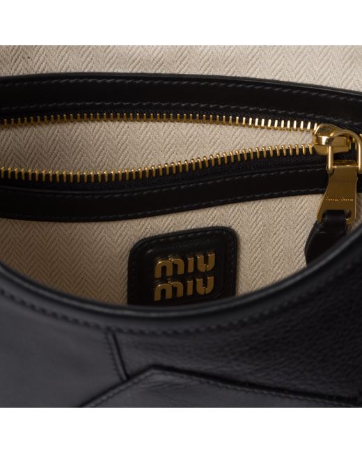 Miu Miu Black Ivy Leather Patchwork Bag