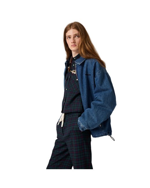 Miu Miu Blue Plaid Shirt