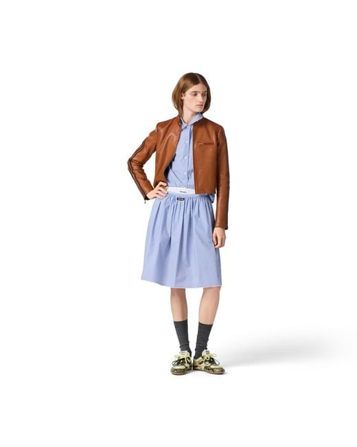 Miu Miu Blue Gingham Shirt