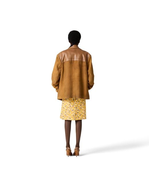 Miu Miu Yellow Poplin Dress