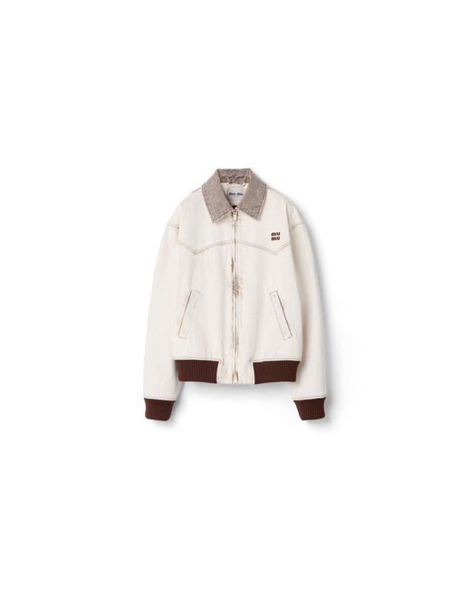 Miu Miu Natural Denim Blouson Jacket
