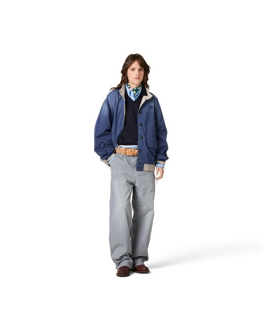 Miu Miu Gray Garment-Dyed Twill Pants