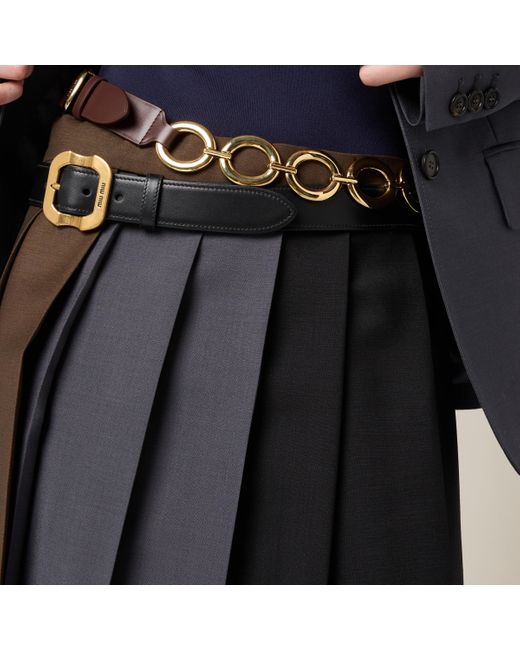 Pleated Skirt in kid mohair
