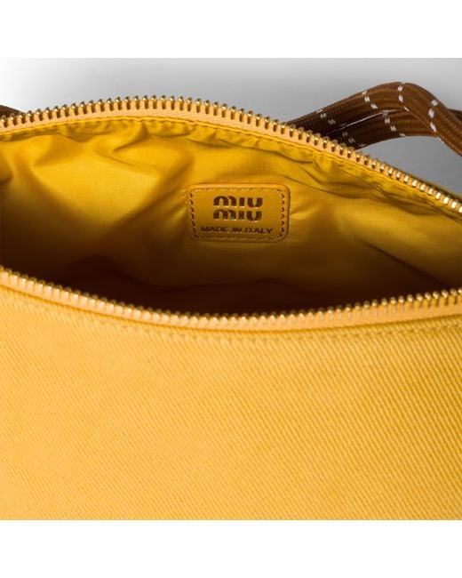 Miu Miu Yellow Spirit Gabardine Pouch