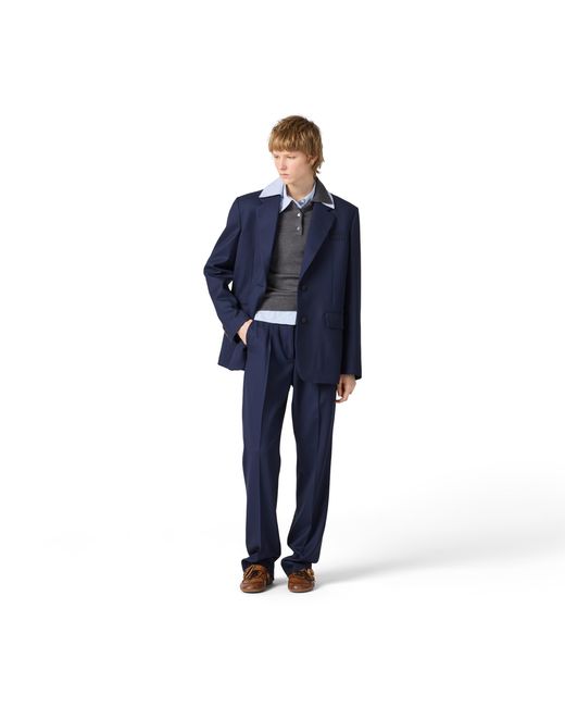Miu Miu Blue Gabardine Pants