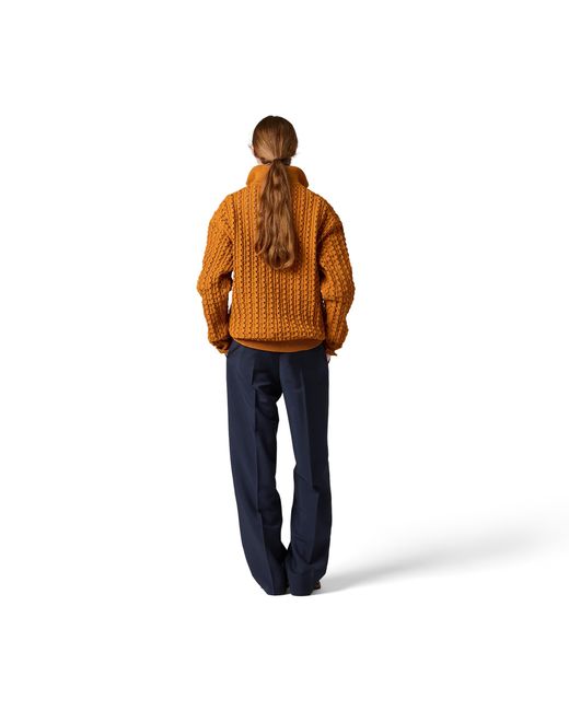 Miu Miu Brown Technical Yarn Zipper Cardigan