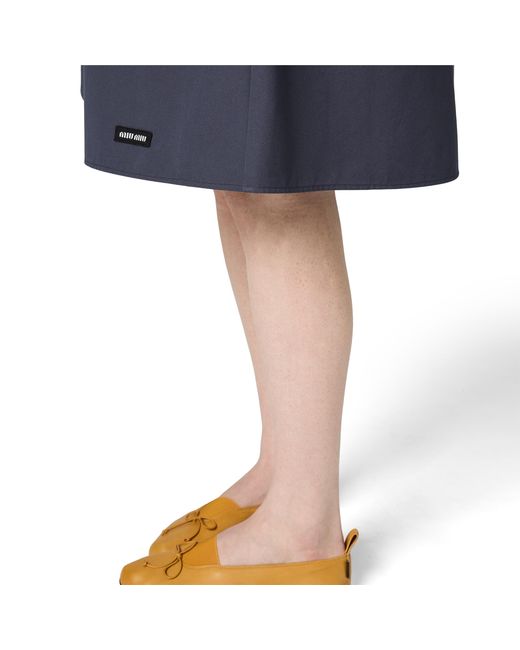 Miu Miu Blue Poplin Skirt