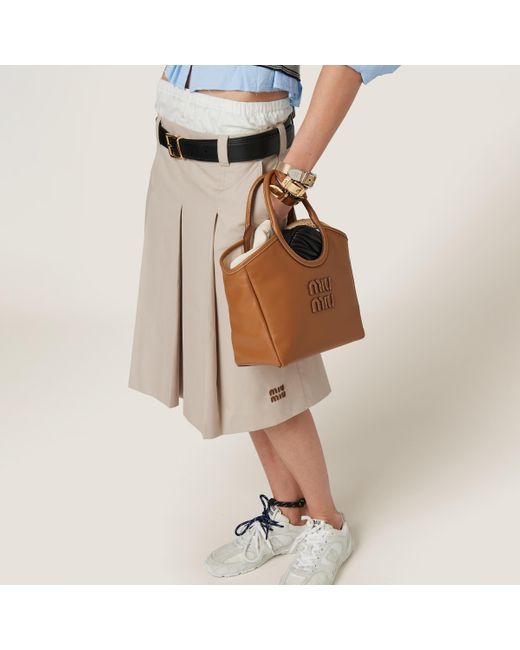 Miu Miu Natural Panama Cotton Skirt