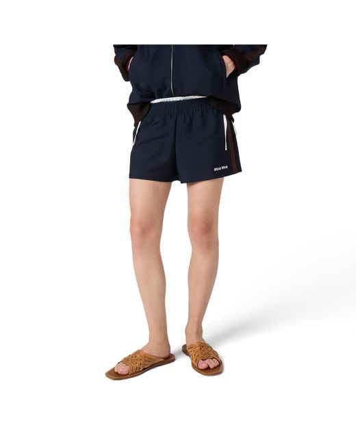 Miu Miu Blue Kid Mohair Shorts