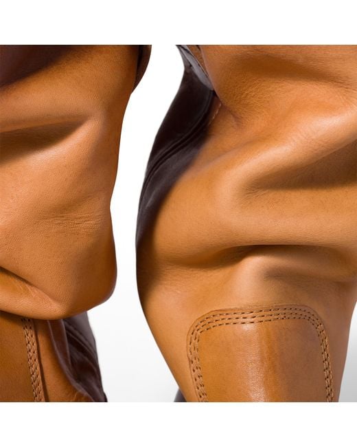 Miu Miu Brown Solid Stivaletti Boots