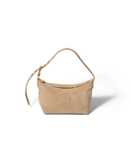 Miu Miu White Spirit Suede Bag