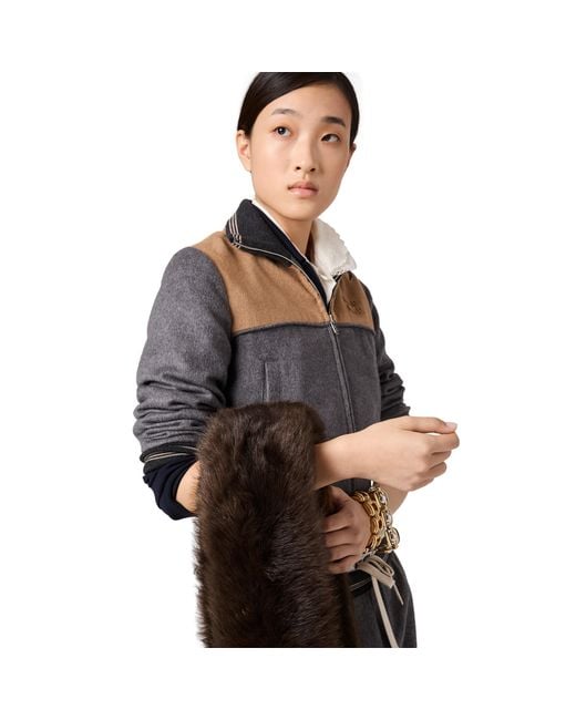 Miu Miu Brown Shearling Stole