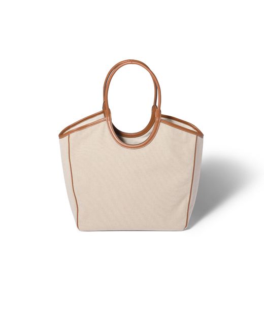 Miu Miu Natural Ivy Canvas And Leather Bag