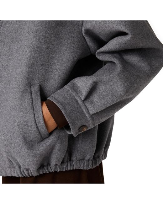 Miu Miu Gray Double Cashmere Blouson Jacket