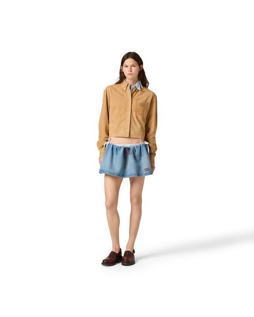 Miu Miu Natural Suede Shirt