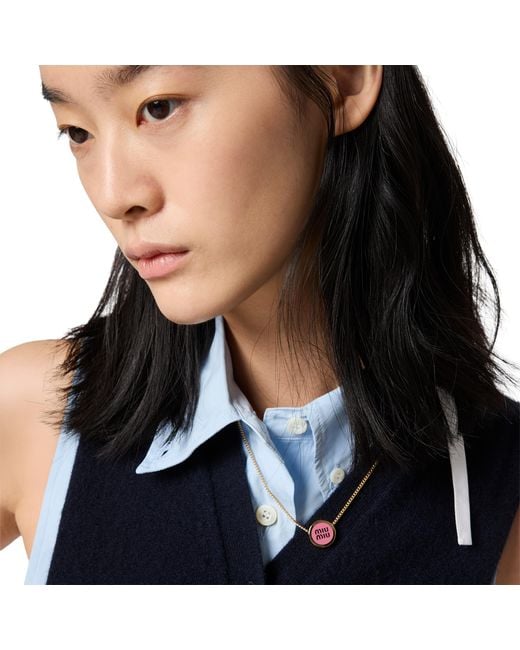 Miu Miu Metallic Metal Necklace