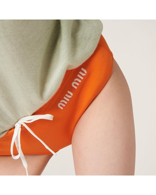Miu Miu Orange Nylon Swimsuit