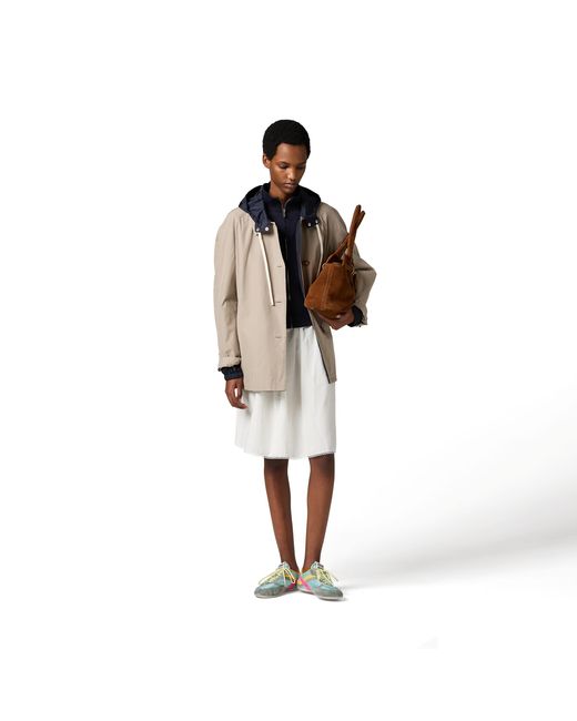 Miu Miu Natural Panama Cotton And Technical Pongé Blouson Jacket