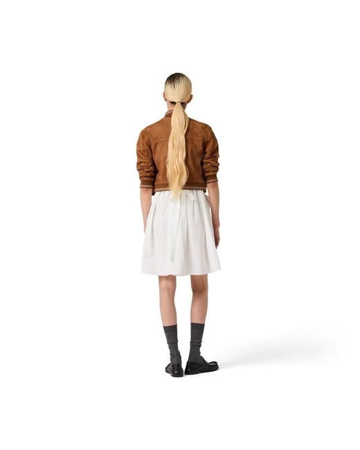Miu Miu Brown Suede Blouson Jacket