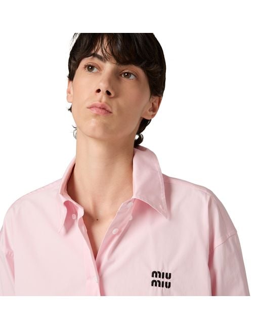 Miu Miu Pink Poplin Shirt