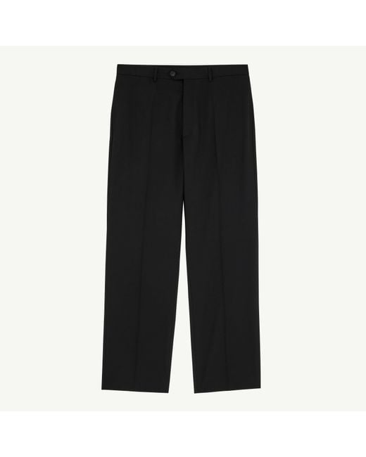MM6 by Maison Margiela Black Tailored Wool-Blend Trousers for men