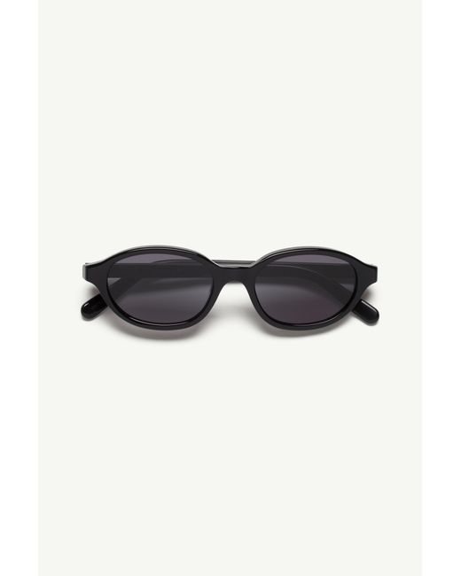 MM6 by Maison Margiela Black Low-Profile Sunglasses