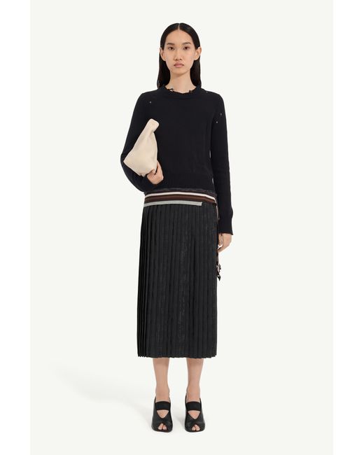 MM6 by Maison Margiela Blue Ribbed Knit Top