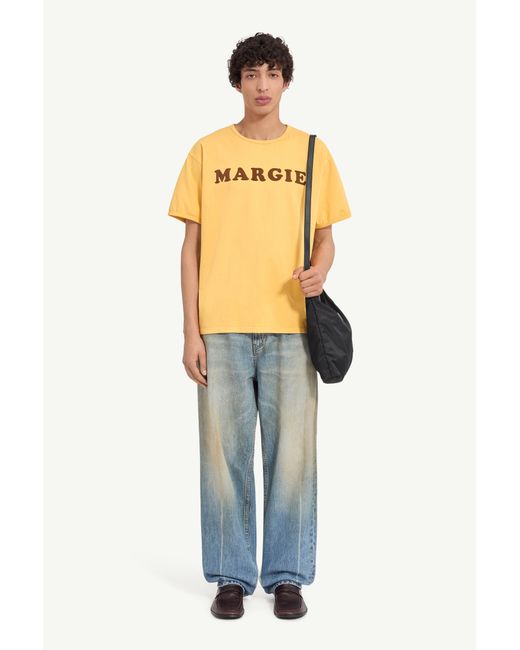 MM6 by Maison Margiela Yellow Vintage Jersey T-Shirt for men