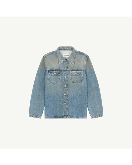 MM6 by Maison Margiela Blue Denim Trucker Jacket for men