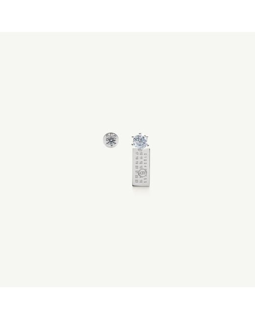 MM6 by Maison Margiela White Numeric Charm Earrings