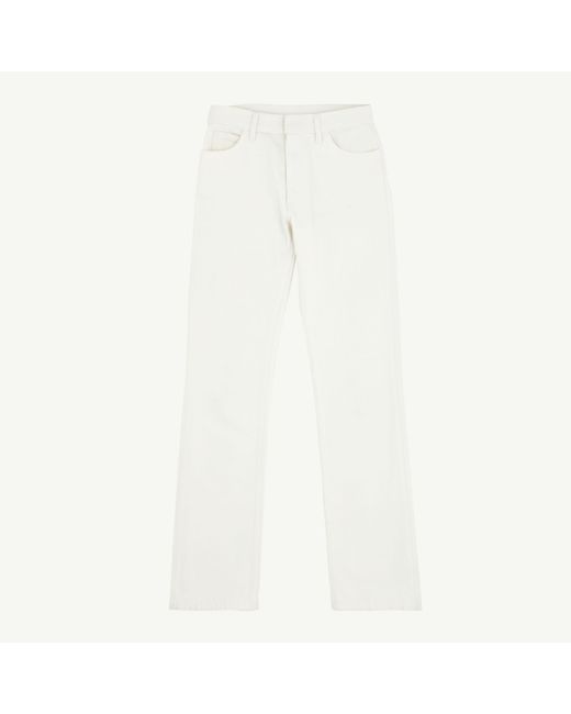 MM6 by Maison Margiela White Straight-Leg Jeans