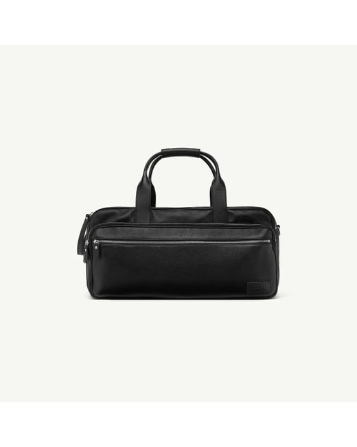 MM6 by Maison Margiela Black Leather Travel Bag for men