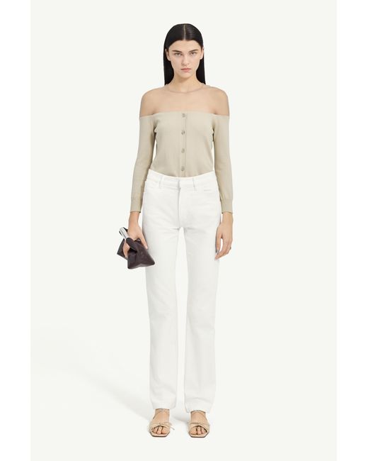 MM6 by Maison Margiela White Straight-Leg Jeans