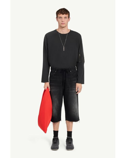 MM6 by Maison Margiela Black Denim Shorts for men