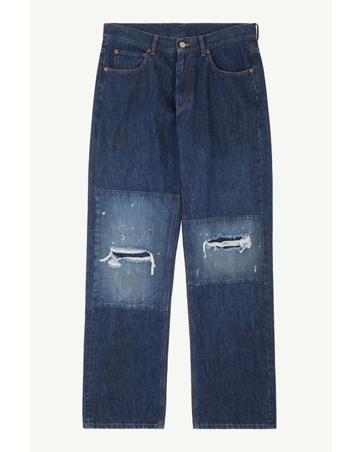 MM6 by Maison Margiela Blue Straight-Leg Jeans for men