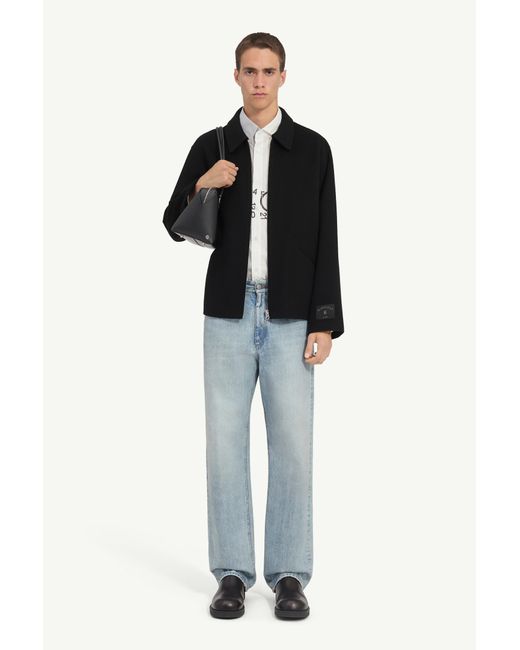 MM6 by Maison Margiela Black Double-Faced Wool Zip Jacket for men