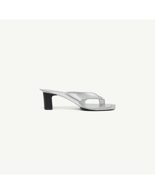 MM6 by Maison Margiela Metallic Anatomic Leather Flip Flop Mules