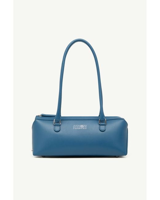 MM6 by Maison Margiela Blue Bauletto Shoulder Bag Small