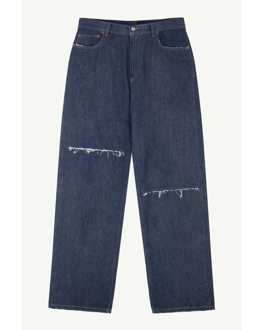 MM6 by Maison Margiela Blue Wide-Leg Jeans for men